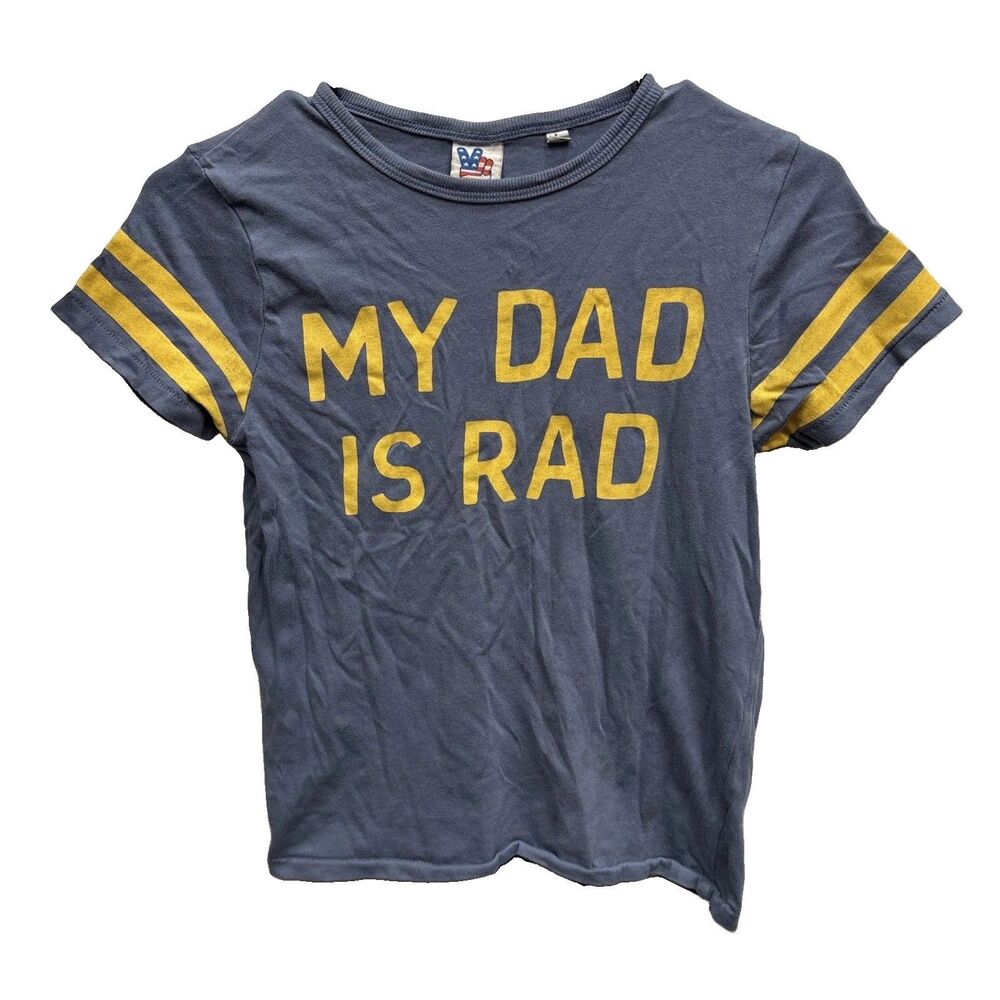 Junk Food Boy Short Sleeve Gray My Dad Is Rad Graphic T Shirt Kids L Cotton
